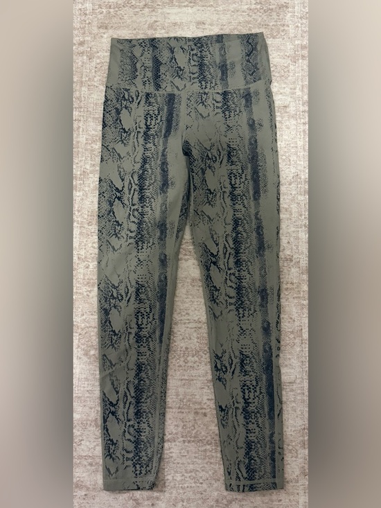 Mono B Pants - Mono B Olive Green Snake-Print Chinos